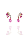 Eva - Mini Pink Sapphire Lucky Earrings