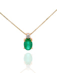Sophia - Drop Emerald Necklace