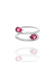Sofia - Pink Tourmaline Doble Ring