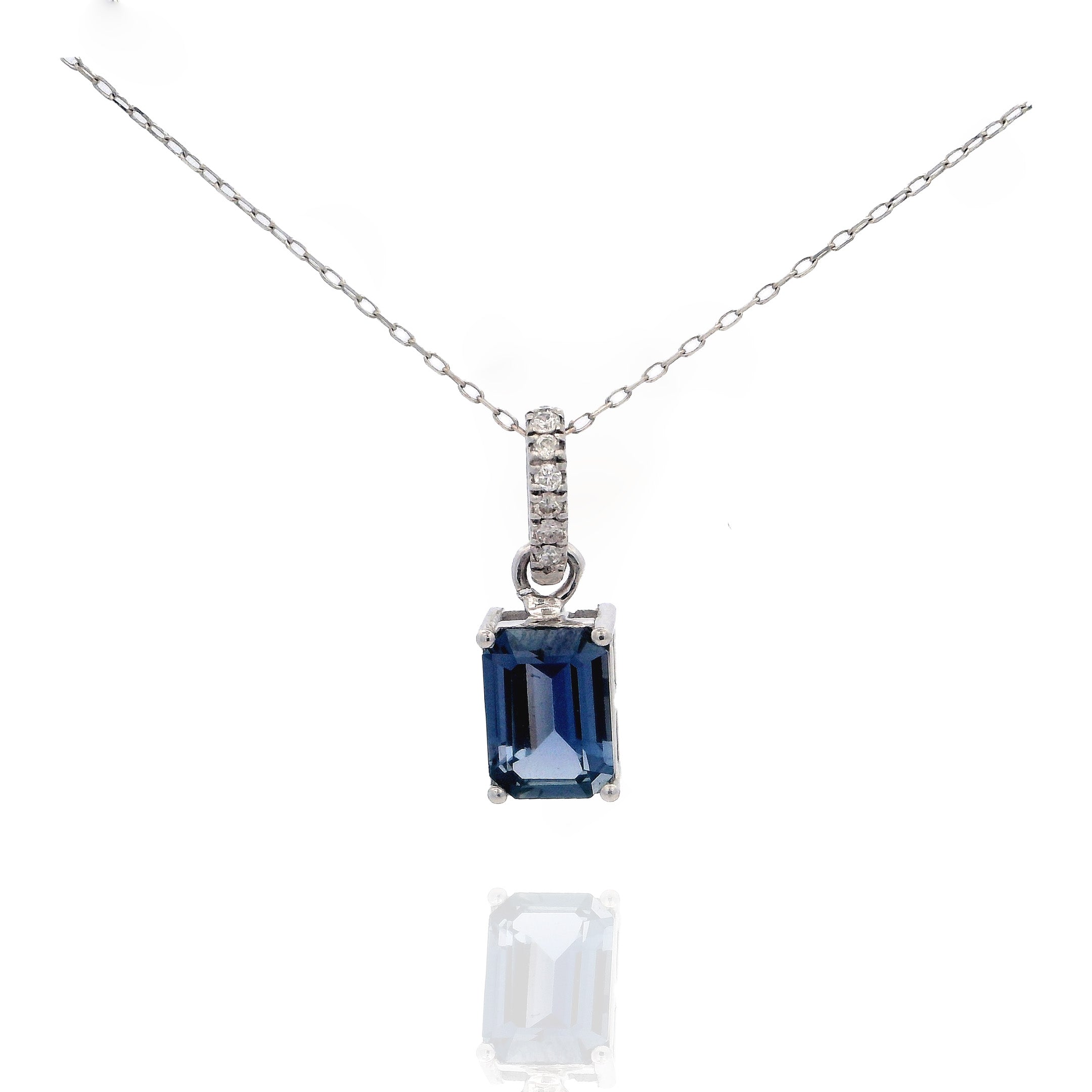 Maya Solitarie Sapphire Pendant – ElisaFineJewelry