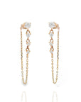 4 Diamonds Chain Earring