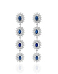 4 Sapphire Dangle Earring