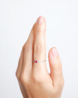 Mini Ruby Solitaire Ring