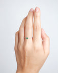 Mini Emerald Solitaire Ring