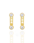 Vera- Diamond Bezel Earrings with Earjacket Set
