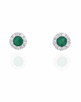 Round Emerald Earrings