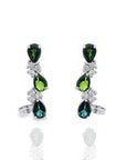 Paige - Green Tourmaline Climber Earrings