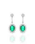 Cluster + Lady D Emerald Earrings
