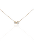 Double Bezel Diamond Necklace
