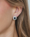 Sapphire Floral Earring