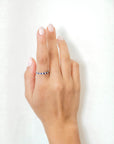 Half Band Sapphire & Diamond Ring