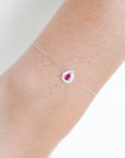 Ruby Drop Bracelet