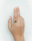 Luna - Emerald Triple Ring