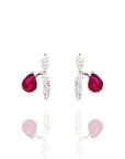 Blake - Ruby & Diamond Hoops