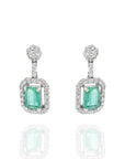 Dangle Cluster + Emerald Earrings