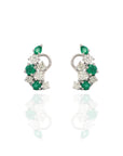 Cluster Emerald Diamond Earring