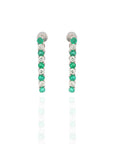 Emerald and Diamond Dangling Earring