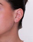 Amalfi -Mini Solitaire Pear Diamond Huggies