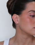 Dori - Mini Diamond Flower Earrings