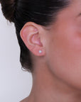 Dori - Mini Diamond Flower Earrings