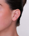 Elio - Heart Diamond Solitaire Earrings