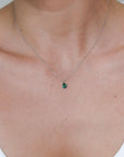 Roma - Pear shape emerald necklace