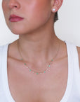 Alba- Emerald Drop and Round Diamond Drop