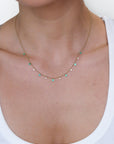 Alba- Emerald Drop and Round Diamond Drop