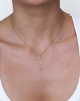 Vita -Bezel Drop Necklace
