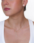 Vita -Bezel Drop Necklace