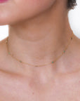 Livia - Bezel Emerald Necklace