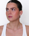 Lilla - Mini Ruby Drop and Diamond Drop Necklace