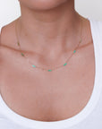 Celo -Three Drop Emerald Necklace