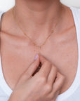 Luna- Two in One Diamond Bezel Necklace