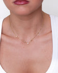 Luna- Two in One Diamond Bezel Necklace