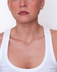 Luna- Two in One Diamond Bezel Necklace