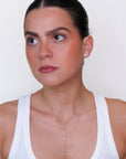 Luna- Two in One Diamond Bezel Necklace