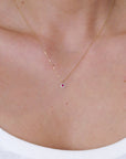 Idra - Mini Round Ruby Necklace