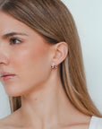 Blake - Ruby & Diamond Hoops