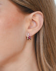 Blake - Ruby & Diamond Hoops