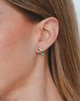 Eva - Mini Emerald Lucky Earrings