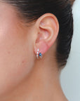 Blake - Sapphire & Diamond Hoops