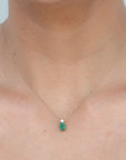 Sophia - Drop Emerald Necklace