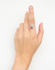 Elena - Pink Tourmaline Triple Ring