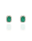 Emerald Rectangular Earrings