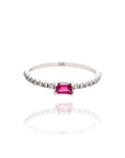 Mini Ruby Solitaire Ring