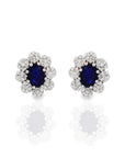 Sapphire Floral Earring