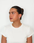 Cayetana - Diamond Drop Pear Earrings