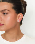 Lua - Full Stone Flower Cluster Earrings