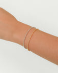 Emma - Dots Gold and Diamond Flexible Bangle